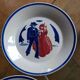 set of 4 Art Deco plates signed Louis Garin HB Quimper
