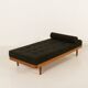 Danish teak daybed in thick boucle fabric, 1960s