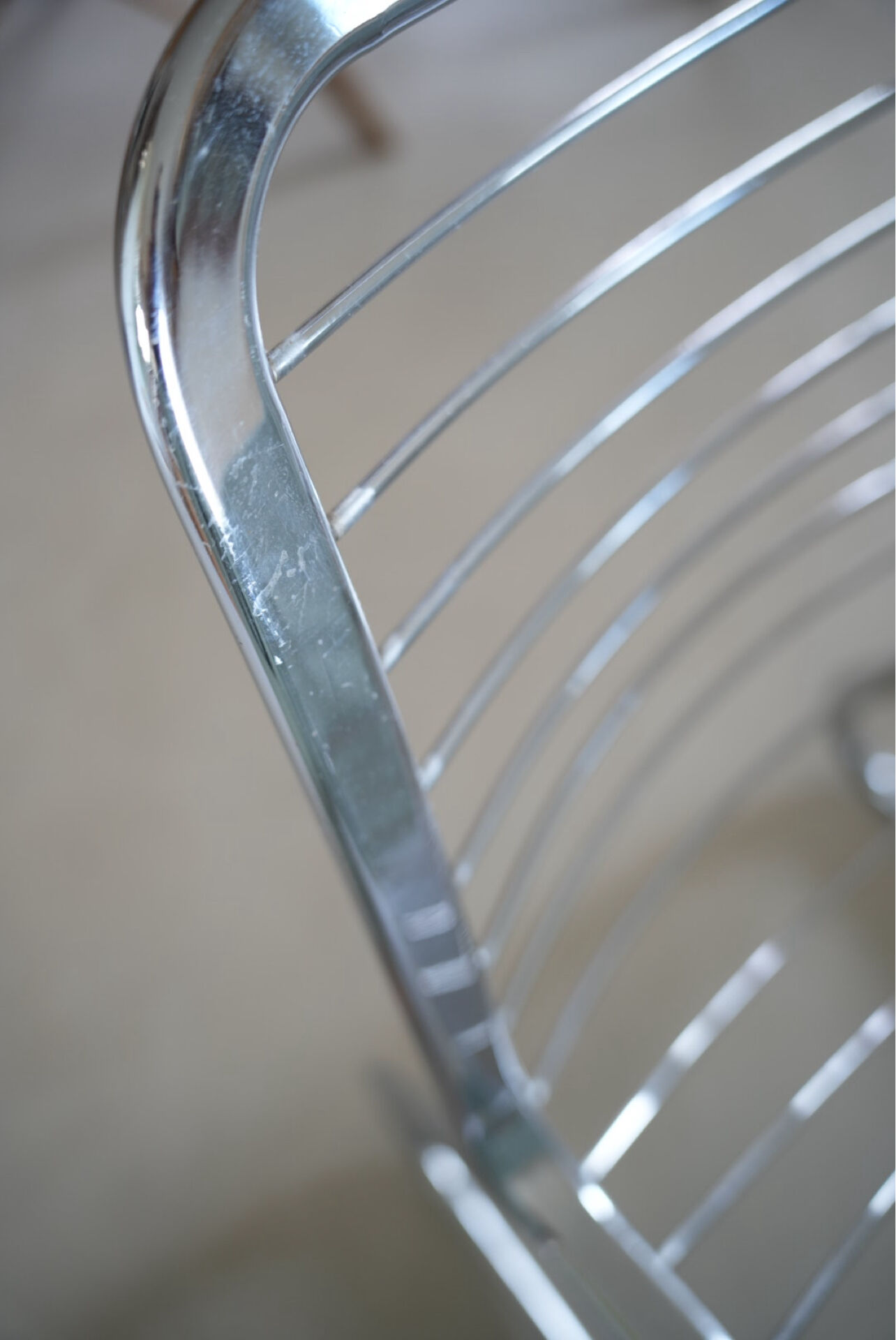 Lot 2 chaises métal chromé Gastone Rinaldi