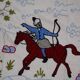 Tapis turc vintage noué à la main