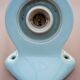 Large mid-century modern pale blue bathroom sconce from Ifö