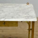 Small brass table with marble top, circa 1910