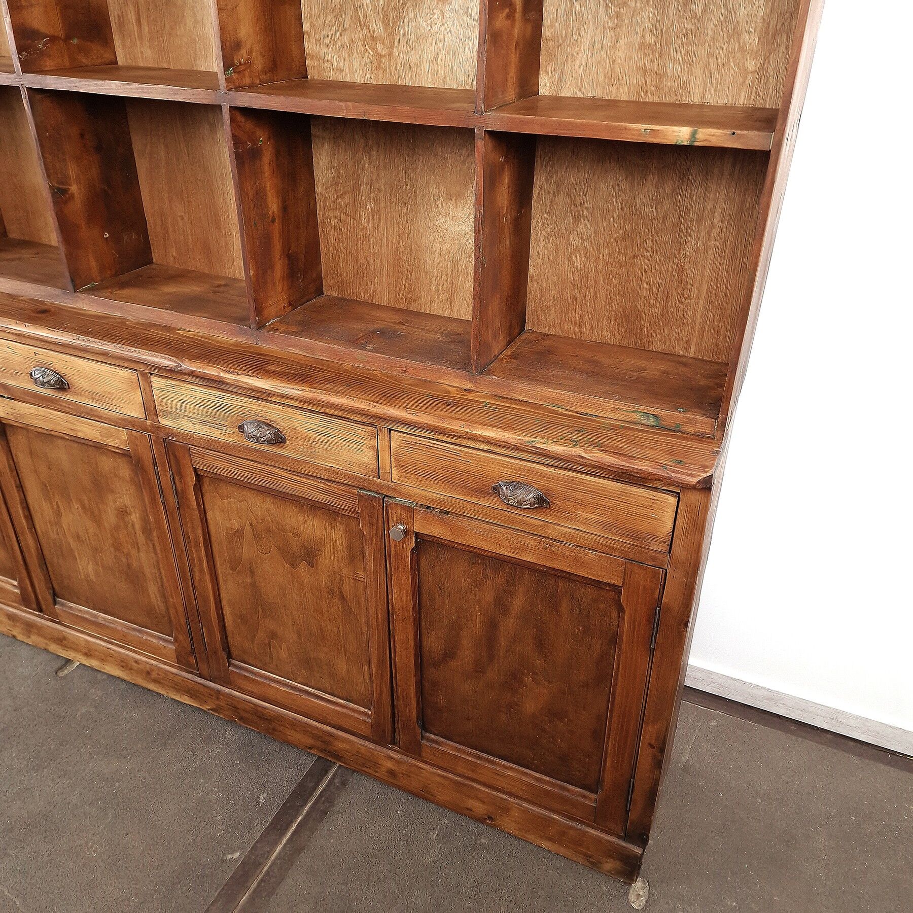 Vintage pharmacy wall cabinet cupboard display case