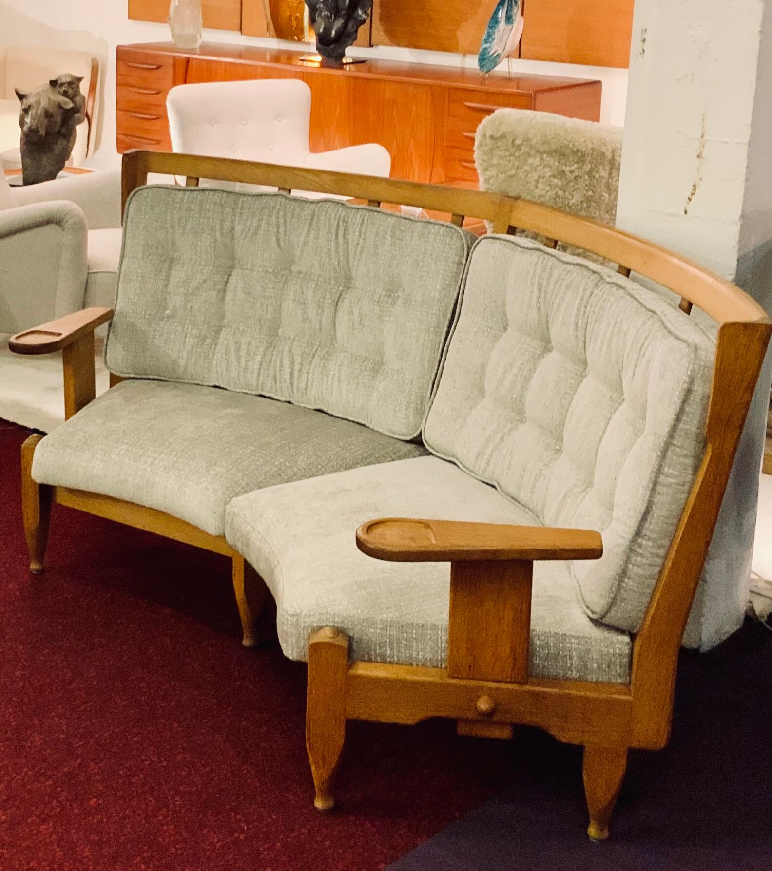 Sofa Guillerme and Chambron solid oak