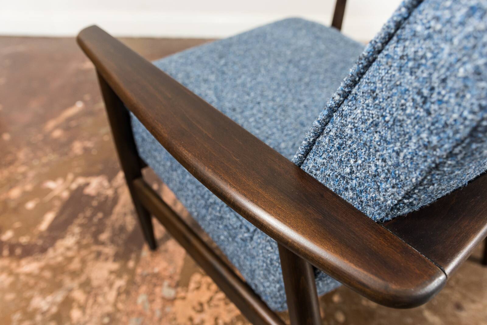 Pair of Mid-Century Blue Armchairs GFM 300-192, 1960's