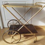 Rolling service in formica and gilded metal