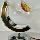 Pair of table lamps with large Murano globes from the 1970s.