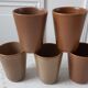 Set of 5 glasses in Digoin stoneware years 60-70