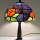 Pair of Art Nouveau Tiffany lamps with leaded glass, 1990.