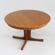 Vintage Danish round extendable dining table 1960s