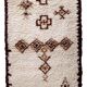 Tapis vintage berbère marocain fait main – 74 x 136 cm - 1c1004
