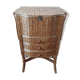 Petite commode en rotin vintage années 60