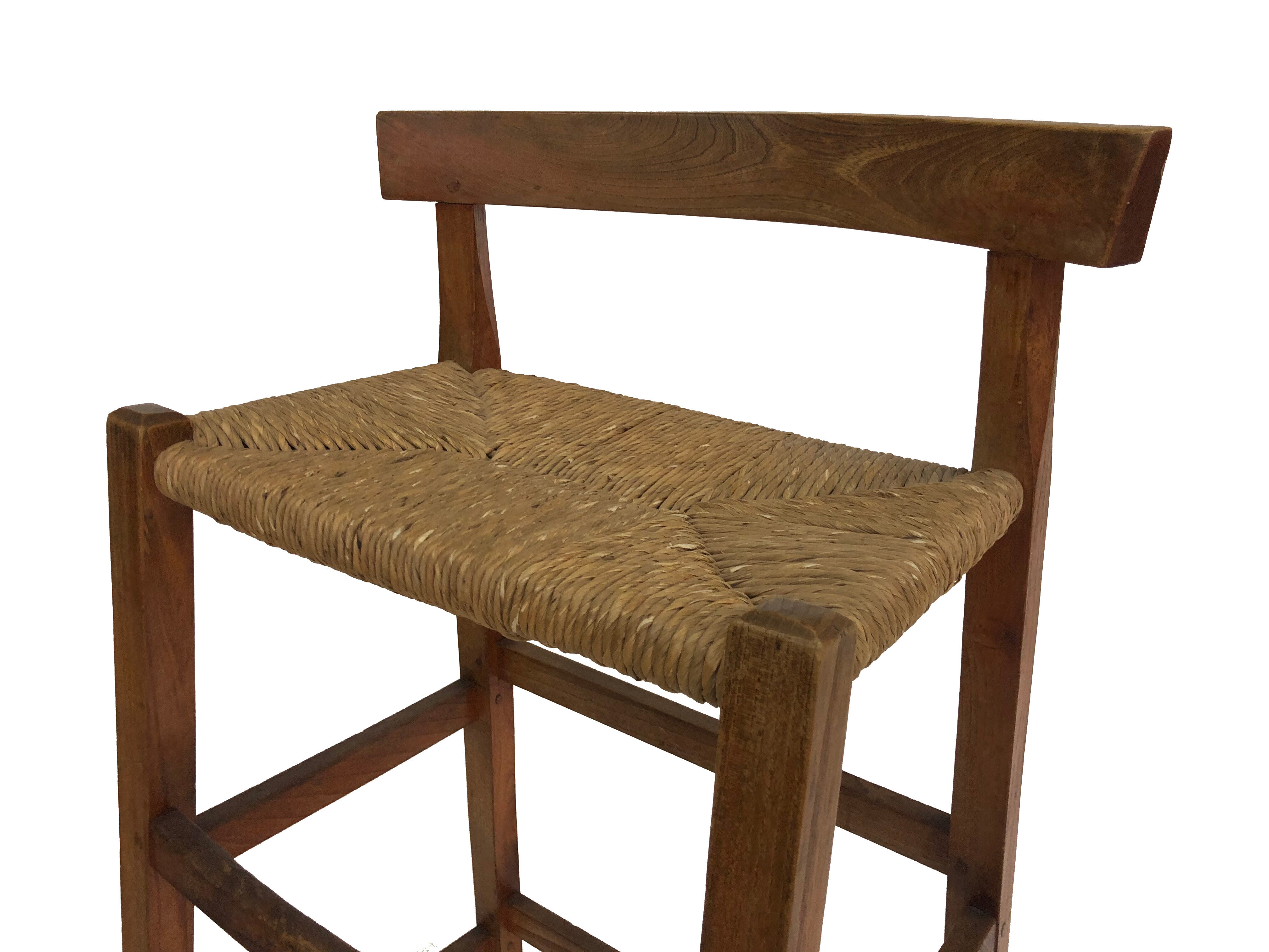 Minimalist wooden bar stool 40-50s