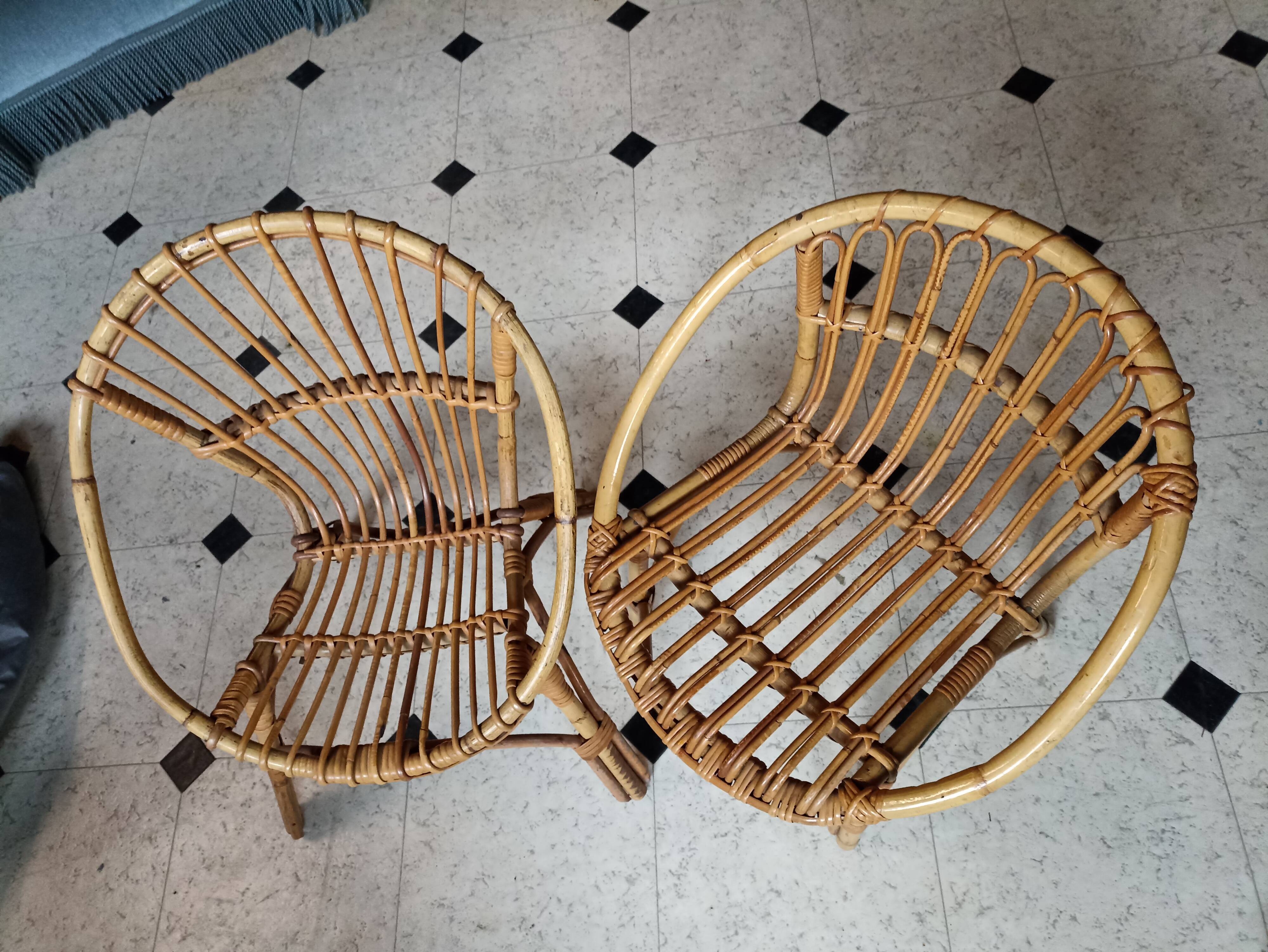 Fauteuil rotin enfant