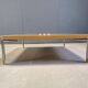 Table basse post-moderne en liège et en verre, années 1980