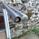 Set of 4 brown velvet zigzag chairs 1970