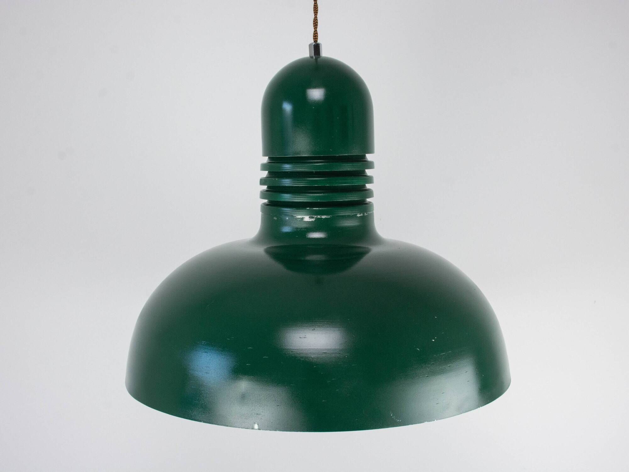Green Vintage Industrial Metal Green Lamp produced by Sijaj Hrastnik
