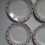 6 gien art deco dessert plates