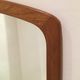 Asymmetrical vintage Scandinavian mirror in 60s teak 36x64cm