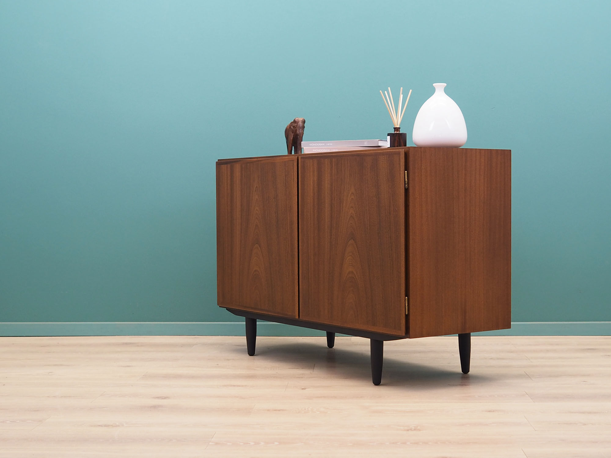 Mahogany cabinet, Danish design, 1970s, manufactured by Omann Jun