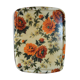 Orange fiberglass flower patterned top 70s