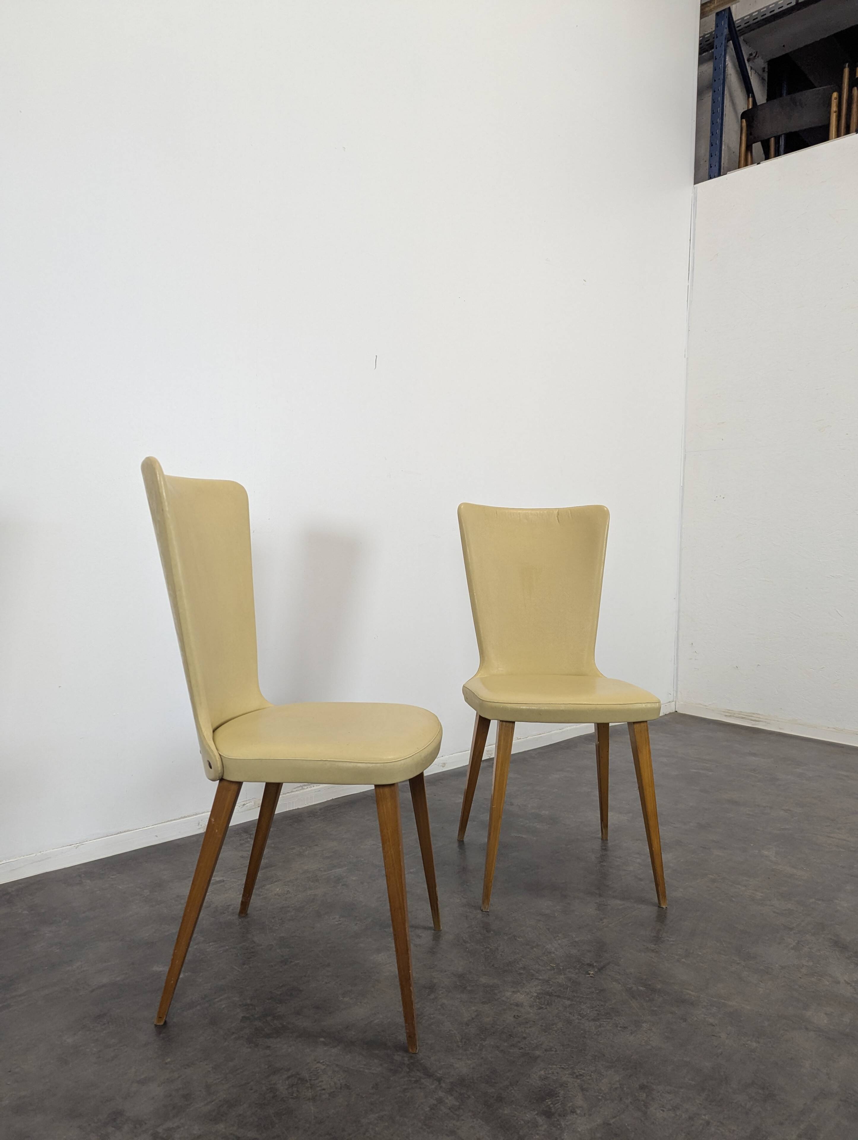Paire de chaises en sky années 60