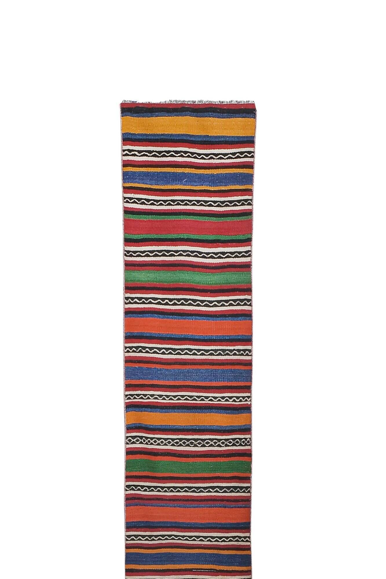 Vintage Turkish hallway rug 63x647 cm