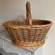 Panier osier gris vert