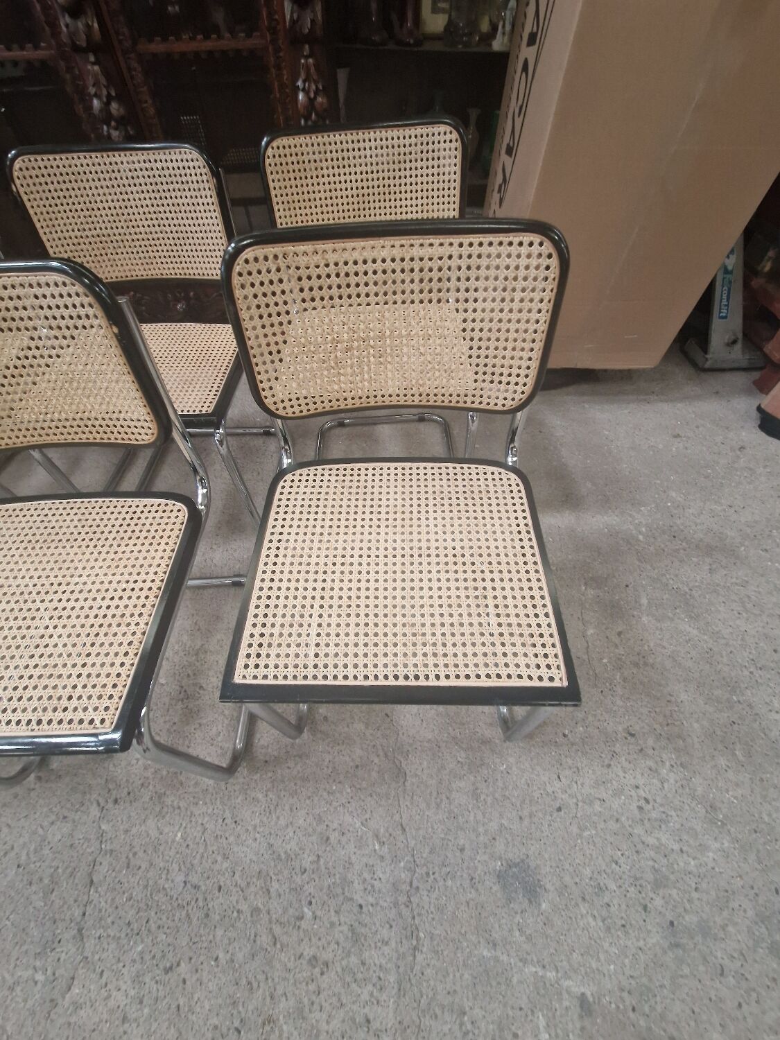 12 Cesca chairs by Marcel Breuer