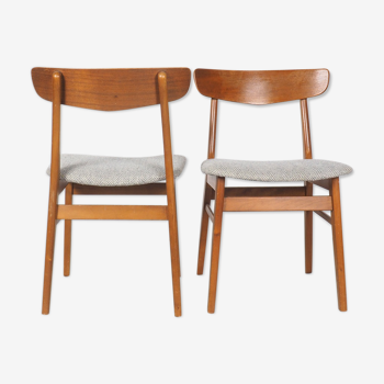 Ensemble de 2 chaises design danois par mobler Findahls