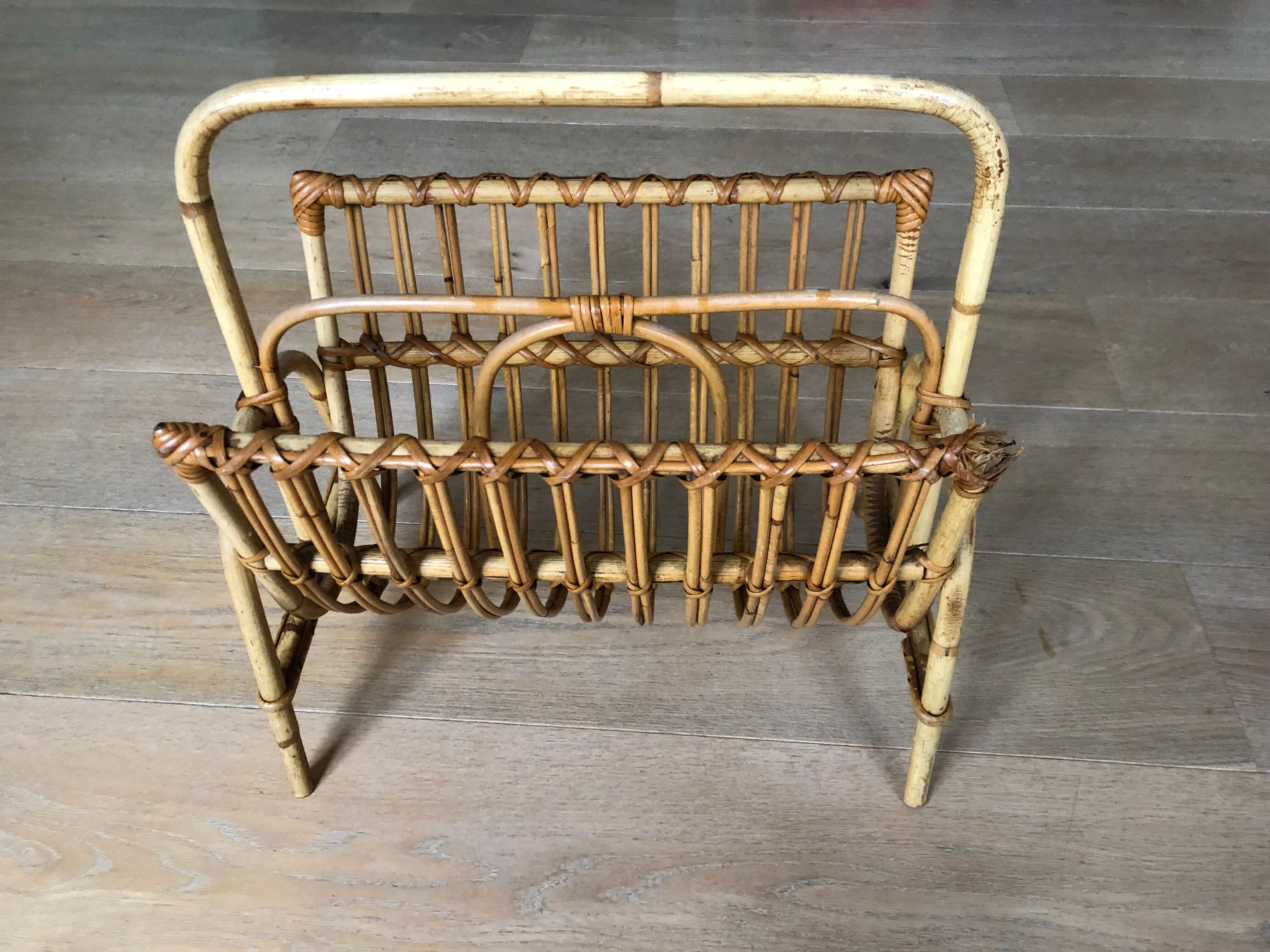 Rattan magazine door