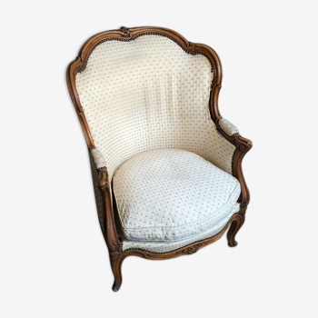 Fauteuil bergère de style Louis XV 19e siècle