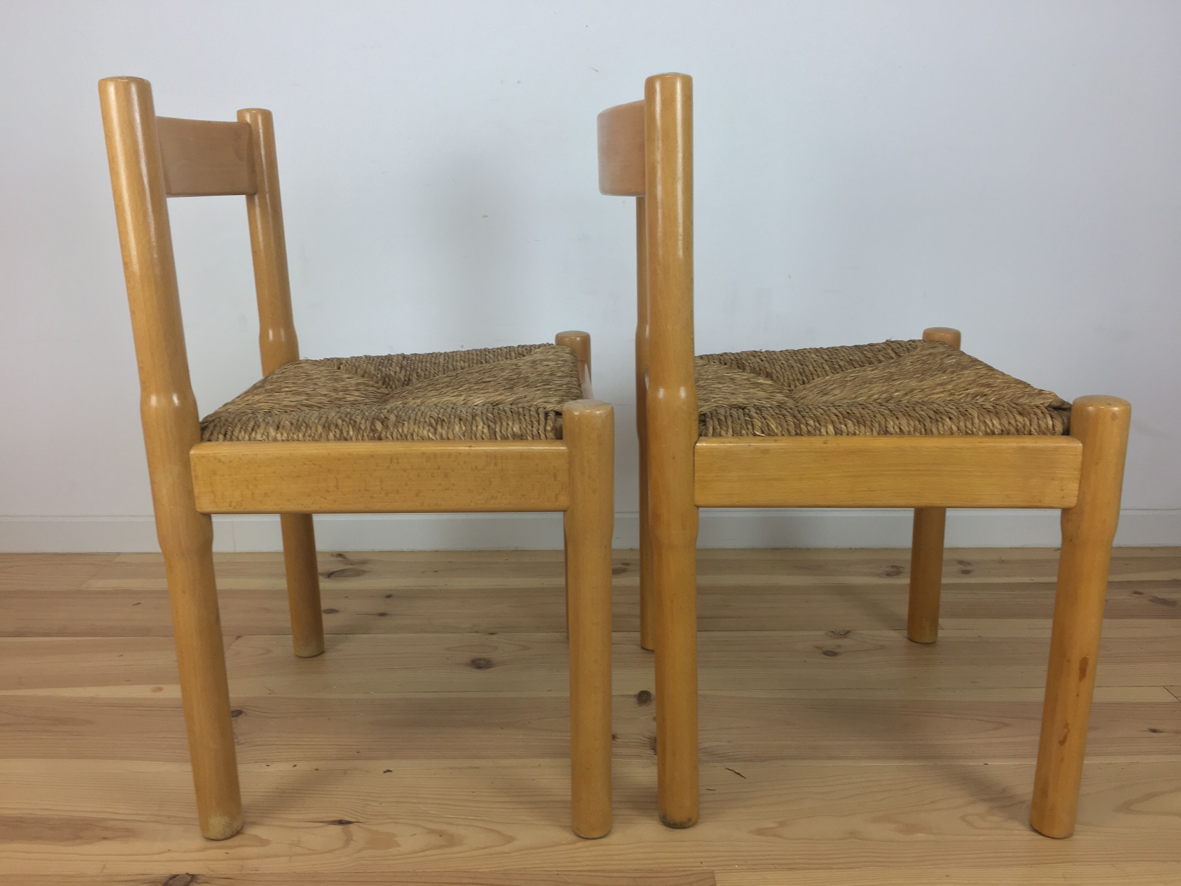 Vico Magistretti mulched chairs, Carimate model, edited by Cassina, 1960