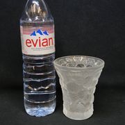 Josef Inwald Barolac Glassware Floral Vase Molded Pressed Frosted Art Glass