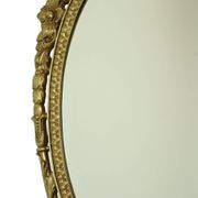 French Brass Crested Mirror Gold Baroque Louis XV Style 1950s