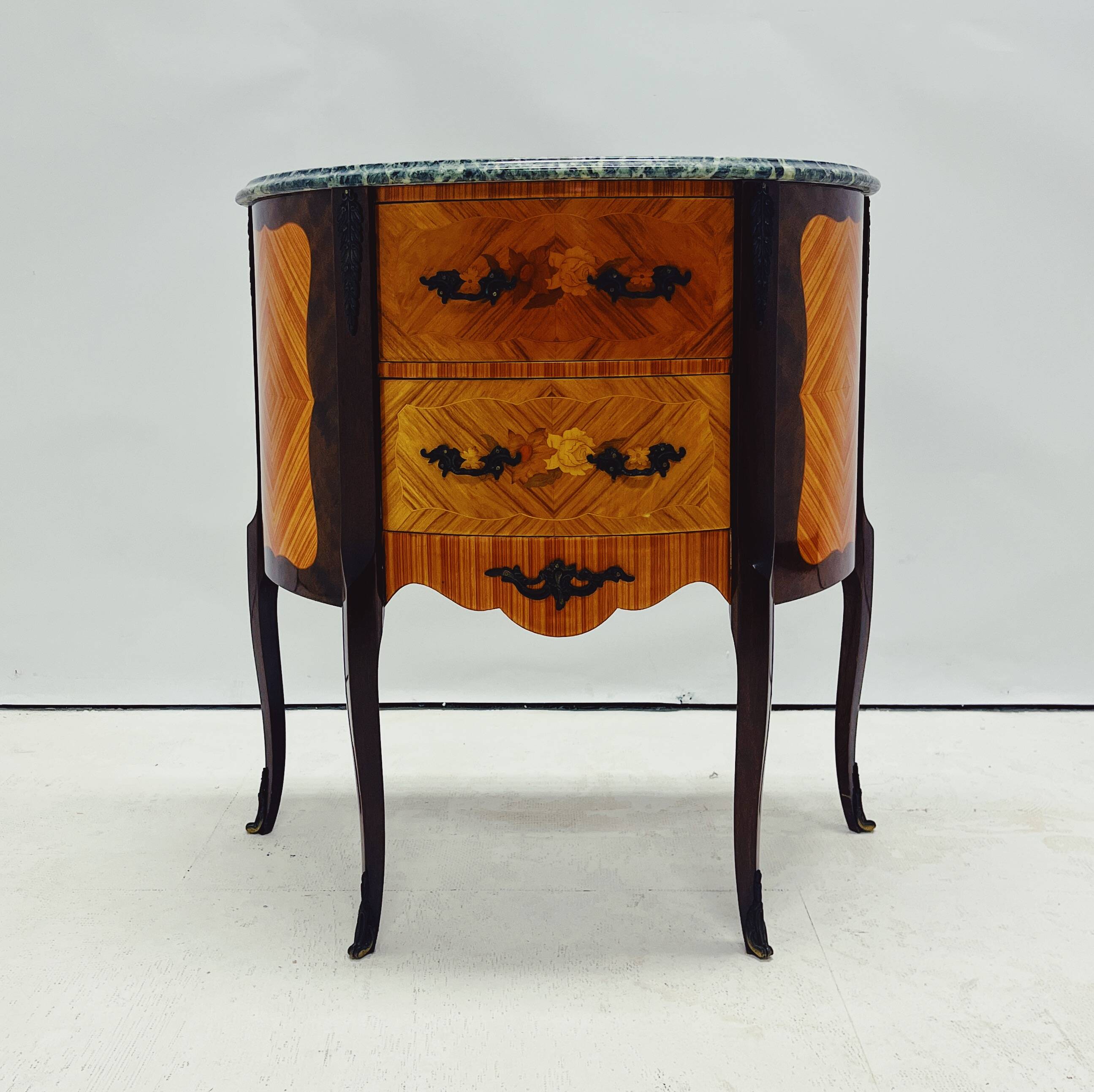 French Mahogany Louis XV Commode with Marble Top