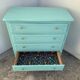 Commode vintage vert menthe 1950