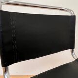 Chrome leather Bauhaus chair Thonet MR 10 by Ludwig Mies van der Rohe - 1980s