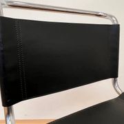 Chrome leather Bauhaus chair Thonet MR 10 by Ludwig Mies van der Rohe - 1980s