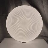Luminaire à encastrer en verre de Murano blanc tourbillonnant