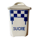 Badonwiller vintage sugar pot, checkerboard pattern