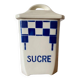 Pot à sucre vintage Badonwiller, motif damiers