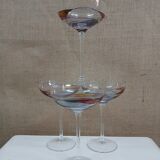 Multi-colored crystal glasses