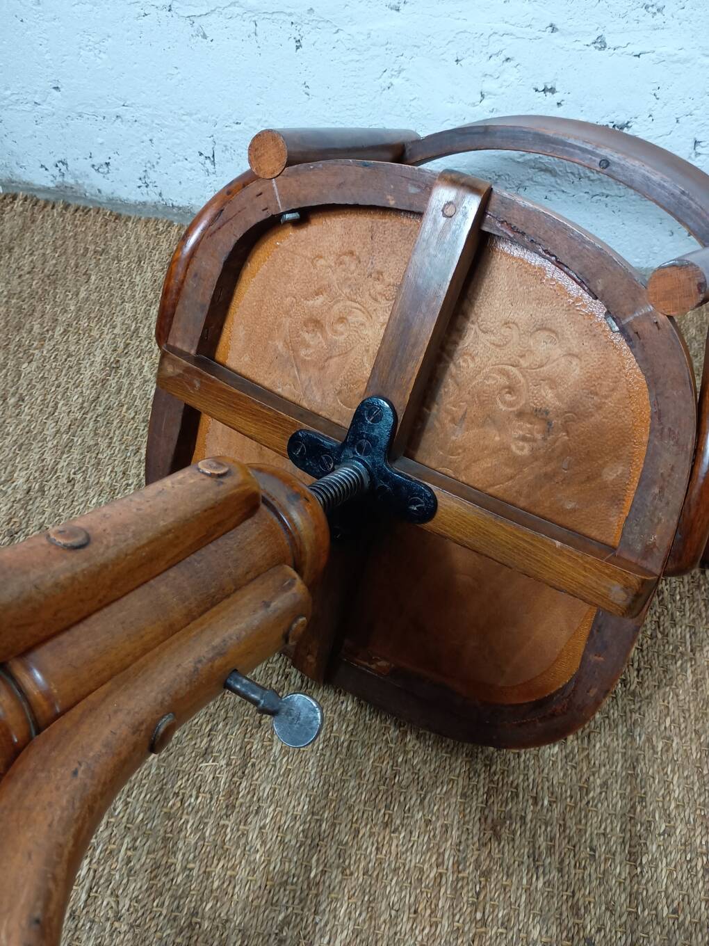 Fischel swivel armchair or office chair, bent beech, late 19th century