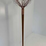 Italian Floor Lamp in Wood, Copper and Brass, Paolo Donatello, 1990s