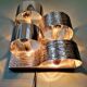 Chromed metal wall light, Goffredo Reggiani 1960s-70s