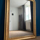 Old mirror Louis-Philippe beaded 128cm/95,cm gilded with gold leaf