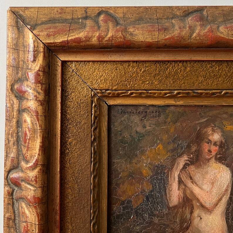 Peinture à l’huile de portrait nu