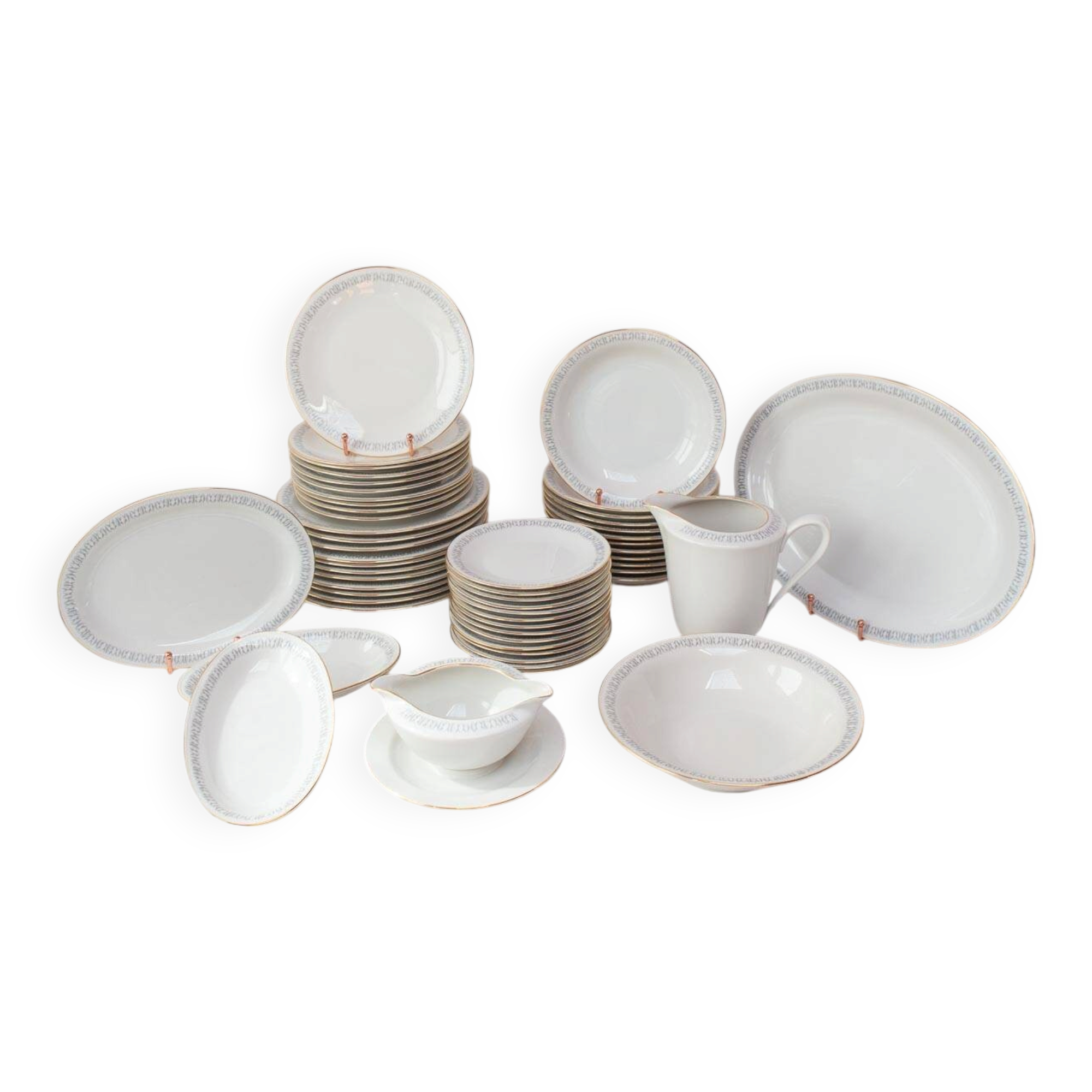 Vaisselle en porcelaine suédoise hackefors / hutschenreuther neuve (54 pcs)