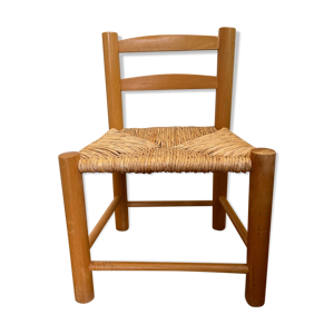 Chaise vintage d'enfant en bois